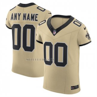 Camiseta NFL Elite New Orleans Saints Alterno Vapor F.U.S.E. Personalizada Amarillo