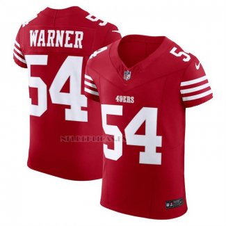 Camiseta NFL Elite San Francisco 49ers Fred Warner Vapor F.U.S.E. Rojo