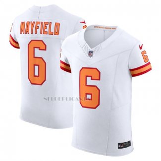 Camiseta NFL Elite Tampa Bay Buccaneers Baker Mayfield 76 Vapor F.U.S.E. Blanco
