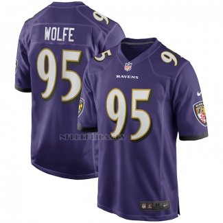 Camiseta NFL Game Baltimore Ravens Derek Wolfe Violeta