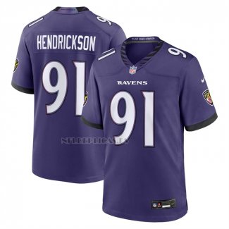 Camiseta NFL Game Baltimore Ravens Trey Hendrickson Jugador Violeta