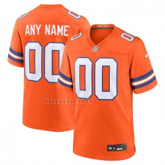 Camiseta NFL Game Denver Broncos 1977 Throwback Mile High Collection Personalizada Naranja