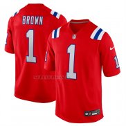 Camiseta NFL Game New England Patriots AJ Brown Rojo