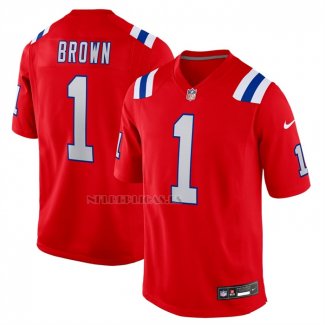 Camiseta NFL Game New England Patriots AJ Brown Rojo