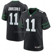 Camiseta NFL Game New York Jets Jermaine Johnson II Alterno Negro