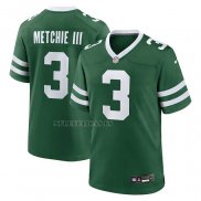 Camiseta NFL Game New York Jets John Metchie III Verde