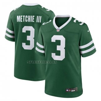 Camiseta NFL Game New York Jets John Metchie III Verde
