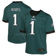 Camiseta NFL Game Nino Philadelphia Eagles Jalen Hurts Verde Oscuro