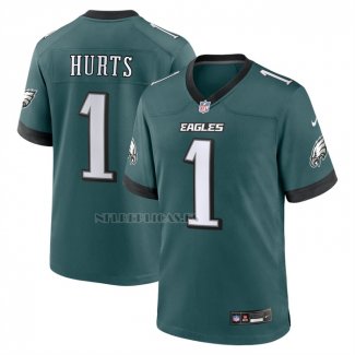 Camiseta NFL Game Philadelphia Eagles Jalen Hurts Verde1