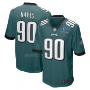 Camiseta NFL Game Philadelphia Eagles Jordan Davis Super Bowl LVII Patch Verde