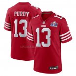 Camiseta NFL Game San Francisco 49ers Brock Purdy Super Bowl LVIII Patch Rojo