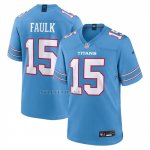 Camiseta NFL Game Tennessee Titans Keldric Faulk Azul