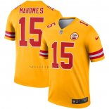 Camiseta NFL Legend Kansas City Chiefs Patrick Mahomes Inverted Legend Oro