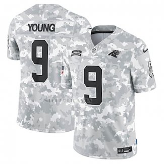 Camiseta NFL Limited Carolina Panthers Bryce Young 2024 Salute To Service Gris