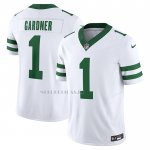 Camiseta NFL Limited New York Jets Ahmad Sauce Gardner Vapor F.U.S.E. Blanco2