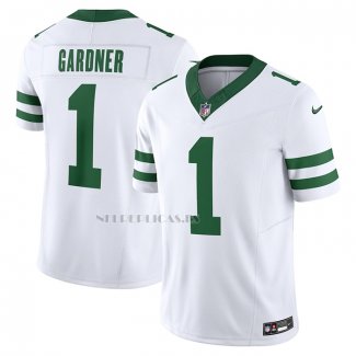 Camiseta NFL Limited New York Jets Ahmad Sauce Gardner Vapor F.U.S.E. Blanco2