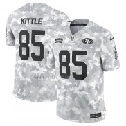Camiseta NFL Limited San Francisco 49ers George Kittle 2024 Salute To Service Gris