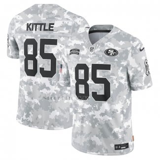 Camiseta NFL Limited San Francisco 49ers George Kittle 2024 Salute To Service Gris