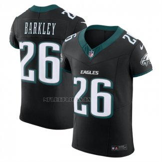 Camiseta NFL Elite Philadelphia Eagles Saquon Barkley Alterno Vapor F.U.S.E. Negro