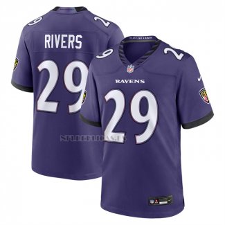 Camiseta NFL Game Baltimore Ravens Chandler Rivers Violeta