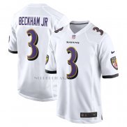 Camiseta NFL Game Baltimore Ravens Odell Beckham Jr. Blanco