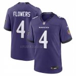 Camiseta NFL Game Baltimore Ravens Zay Flowers Jugador Violeta