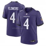 Camiseta NFL Game Baltimore Ravens Zay Flowers Jugador Violeta