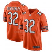 Camiseta NFL Game Chicago Bears David Montgomery Alterno Naranja