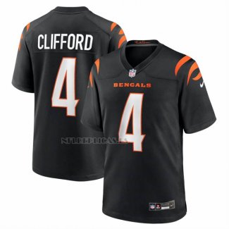 Camiseta NFL Game Cincinnati Bengals Sean Clifford Negro