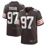 Camiseta NFL Game Cleveland Browns Tommy Togiai Marron