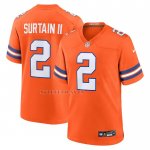 Camiseta NFL Game Denver Broncos Patrick Surtain II Mile High Collection 1977 Throwback Naranja