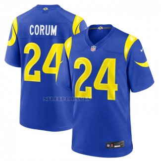 Camiseta NFL Game Los Angeles Rams Blake Corum Azul
