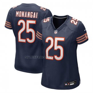 Camiseta NFL Game Mujer Chicago Bears Kyle Monangai Azul