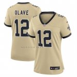 Camiseta NFL Game Mujer New Orleans Saints Chris Olave Gameday Golds Alterno Oro