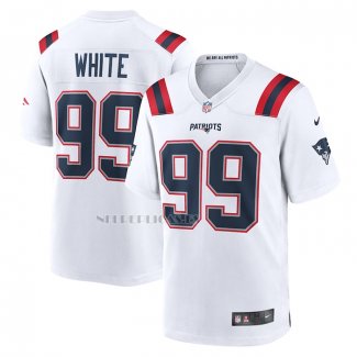 Camiseta NFL Game New England Patriots Keion White Blanco