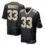 Camiseta NFL Game New Orleans Saints Kirk Merritt Negro