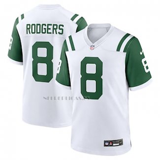 Camiseta NFL Game New York Jets Aaron Rodgers Classic Alterno Blanco