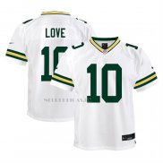 Camiseta NFL Game Nino Green Bay Packers Jordan Love Blanco