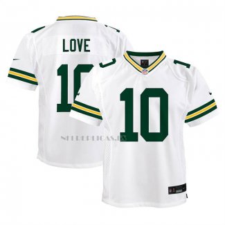 Camiseta NFL Game Nino Green Bay Packers Jordan Love Blanco