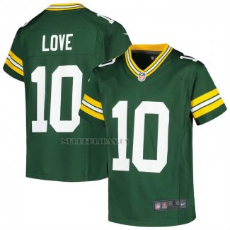Camiseta NFL Game Nino Green Bay Packers Jordan Love Verde