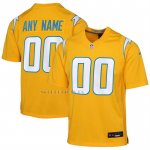 Camiseta NFL Game Nino Los Angeles Chargers Alterno Charger Power Personalizada Oro