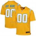 Camiseta NFL Game Nino Los Angeles Chargers Alterno Charger Power Personalizada Oro
