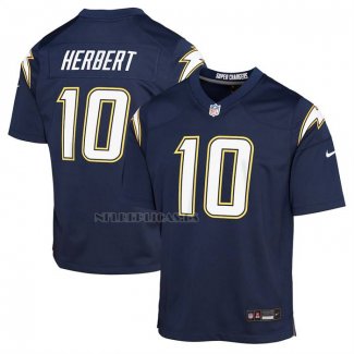 Camiseta NFL Game Nino Los Angeles Chargers Justin Herbert Alterno Super Chargers Azul
