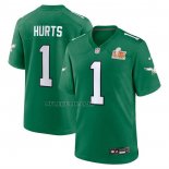 Camiseta NFL Game Philadelphia Eagles Jalen Hurts Super Bowl LIX Segunda Verde