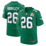 Camiseta NFL Game Philadelphia Eagles Saquon Barkley Super Bowl LIX Segunda Verde