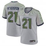 Camiseta NFL Game Seattle Seahawks Devon Witherspoon 2025 Rivalries Collection Gris