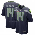 Camiseta NFL Game Seattle Seahawks Sam Darnold Super Bowl LX Patch Azul