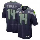 Camiseta NFL Game Seattle Seahawks Sam Darnold Super Bowl LX Patch Azul