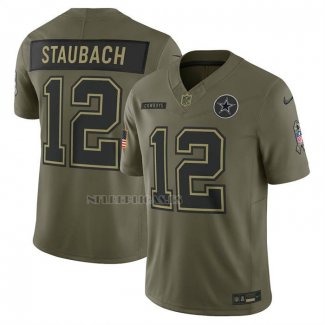 Camiseta NFL Limited Dallas Cowboys Roger Staubach 2025 Salute To Service Retired Verde Militar