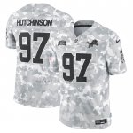 Camiseta NFL Limited Detroit Lions Aidan Hutchinson 2024 Salute To Service Gris
